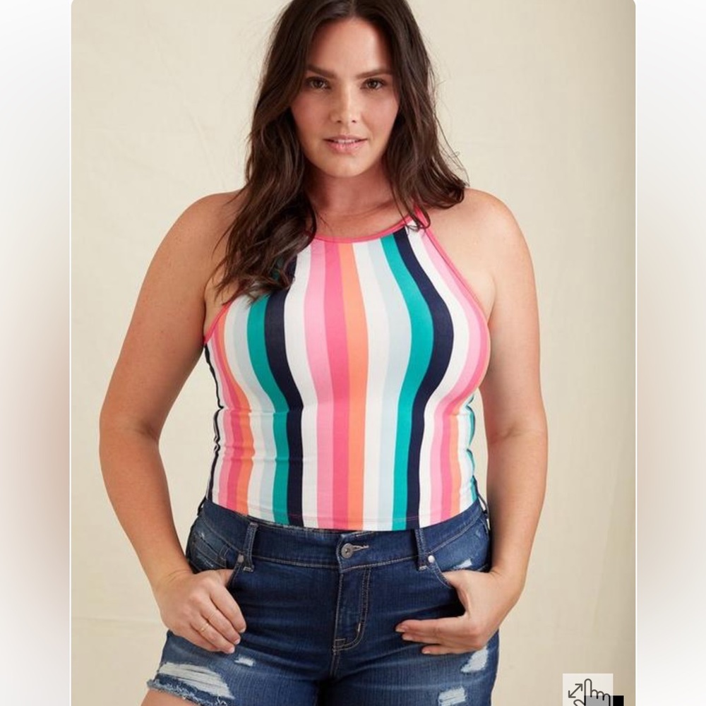 Torrid Foxy High Neck Crop Top Size 2 / 2X